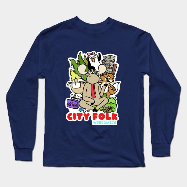 City Folk Mural Long Sleeve T-Shirt by City Folk Merch